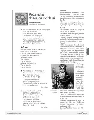 Les régions de France en chansons / Picardie (Cycle 2)