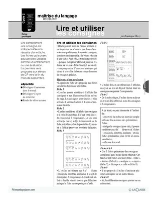 Lire et utiliser les consignes