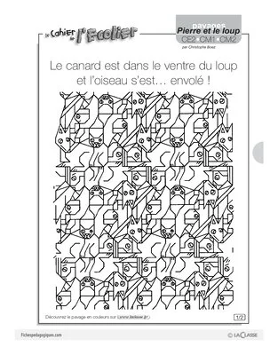 Canard et loup / Pavages Pierre et le Loup