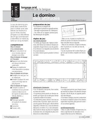 Domino des attitudes