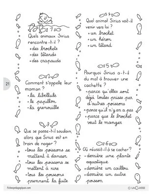 Sirius le petit poisson (3) / Lecture suivie