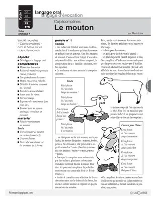 Cajolicomptines (4) / Le mouton