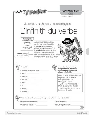 Conjugaison CE2 (1) / L'infinitif du verbe