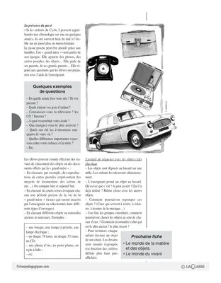 La découverte du monde (1) / Grands domaines d'activités