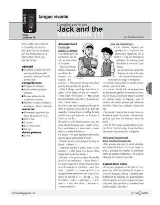 Jack and the beanstalk (1) / L'anglais par le jeu
