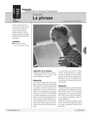 Grammaire (1) / La phrase