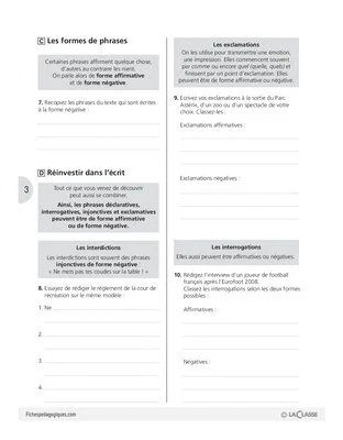 Grammaire (1) / La phrase