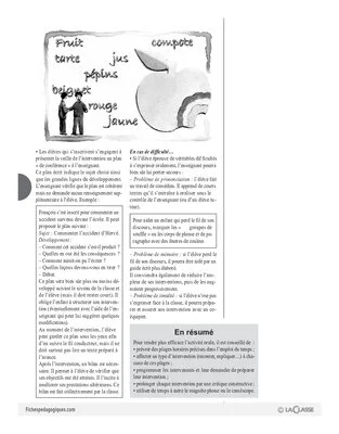 Maîtrise de la langue orale