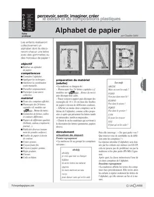 Alphabet de papier