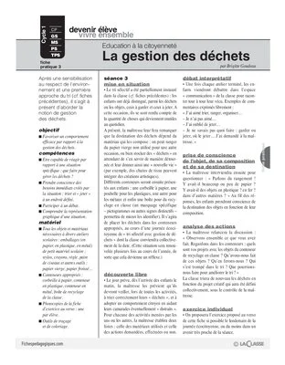 Education à la citoyenneté (3) / La gestion des déchets