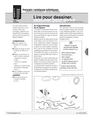 Lire pour dessiner , dessiner pour écrire