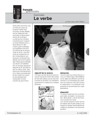 Grammaire (3) / Le verbe