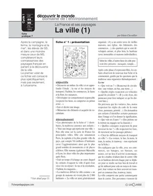 La France et ses paysages / La ville (1)