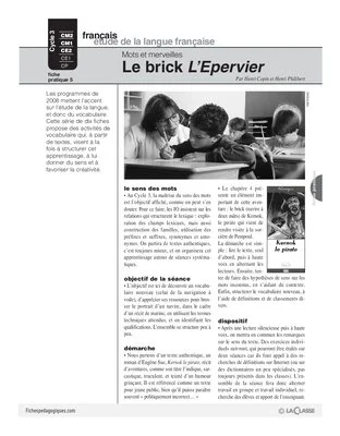Mots et merveilles (5) / Le brick l'Epervier