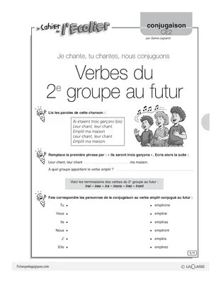 Conjugaison CE2 (5) / Verbes du 2e et 3e groupes au futur
