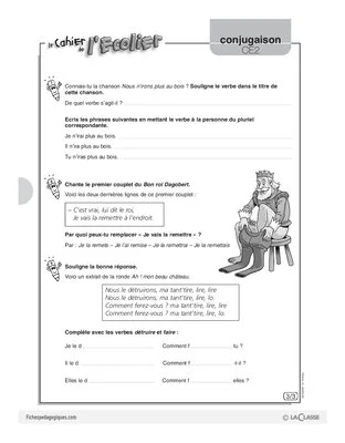 Conjugaison CE2 (5) / Verbes du 2e et 3e groupes au futur
