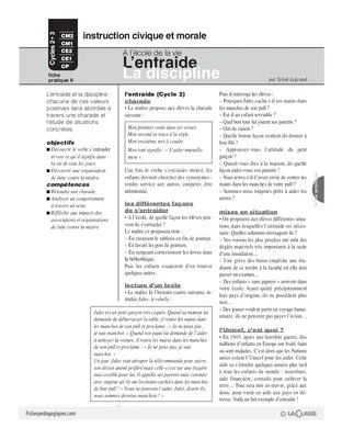 A l'école de la vie (6) / L'entraide / La discipline