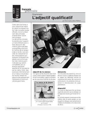 Grammaire (7) / L'adjectif qualificatif (2)