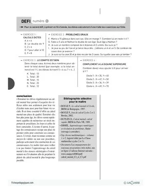 Nombres et calcul au cycle 2 (6) / Le calcul mental au CP
