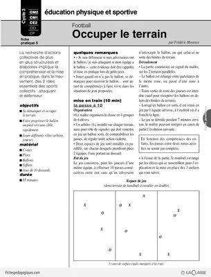 Football (5) / Occuper le terrain