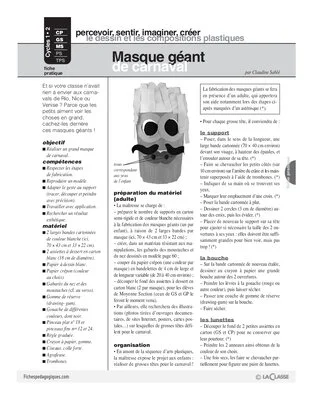 Masque géant de carnaval