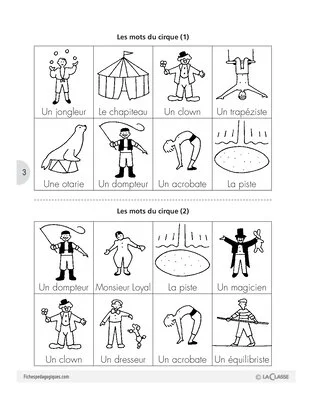 Jeu de lecture: le corpus du cirque