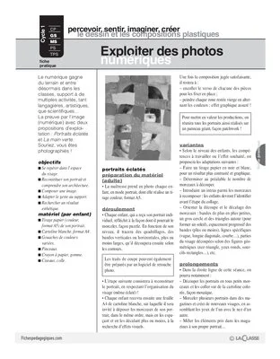 Exploiter des photos numériques (maternelle)